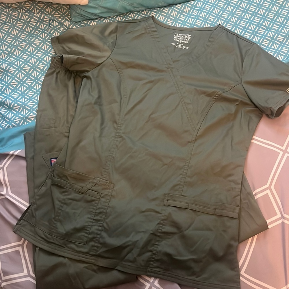 Army green Cherokee workwear scrubs